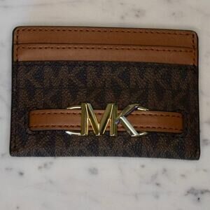 MICHAEL KORS brown leather card holder